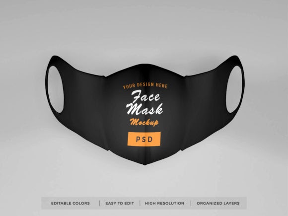 Download Realistic Face Mask Mockup Template PSD Mockup Templates