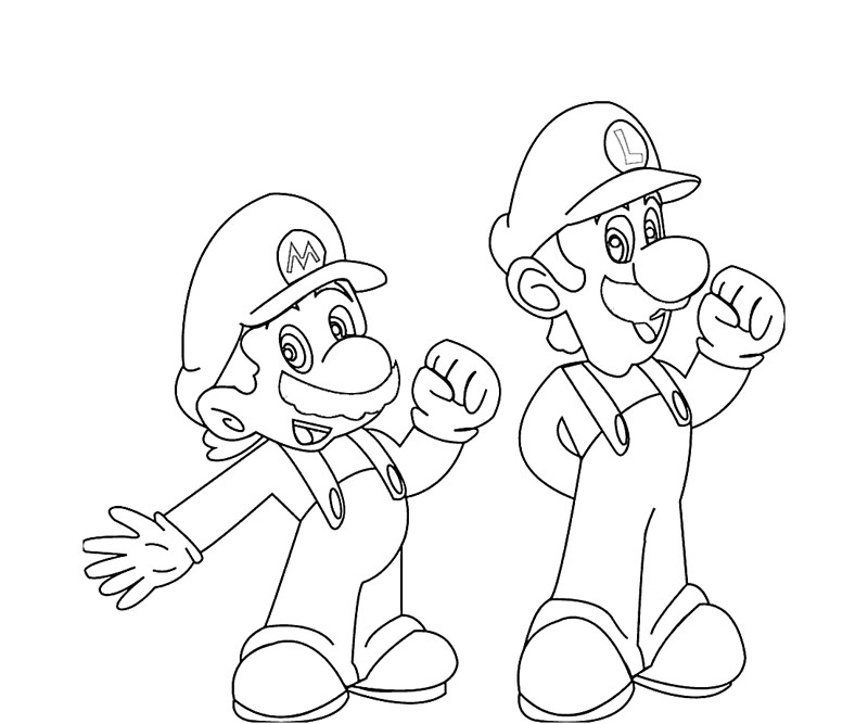 #8 Super Mario Coloring Page