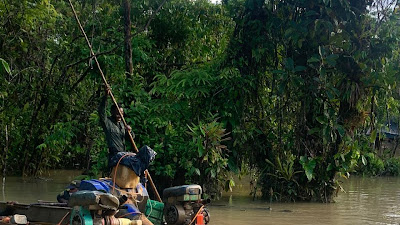 En el rio Guayabal fue intervenida una mina con tres dragas
