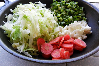 Celery, Carrot, Lettuce, Cauliflower Salad