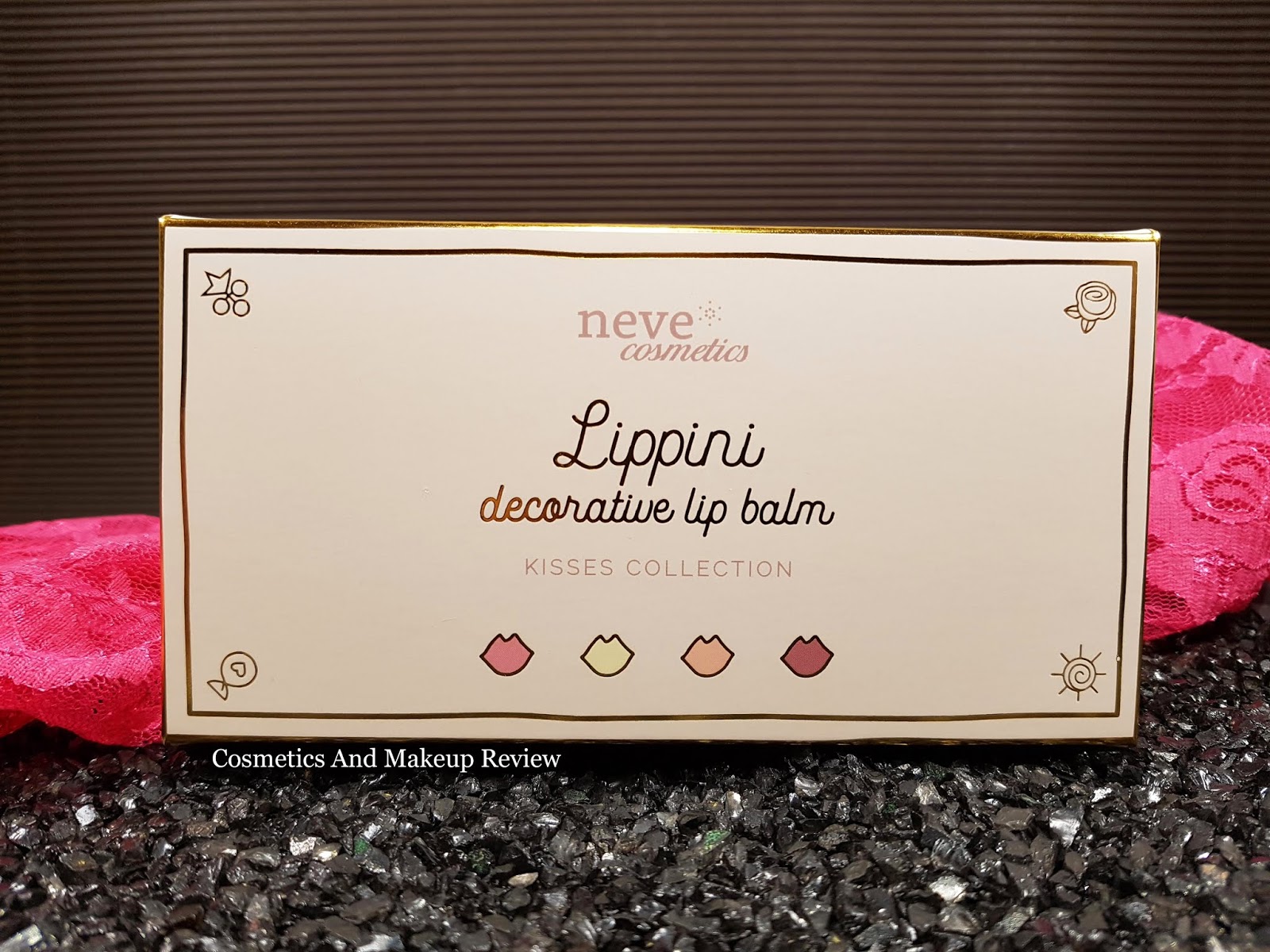 Neve Cosmetics Lippini Decorative Lip Balm (kit Kisses Collection) packaging