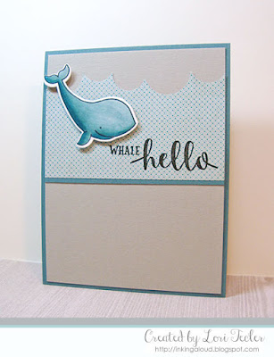 Whale Hello card-designed by Lori Tecler/Inking Aloud-stamps and dies from Avery Elle