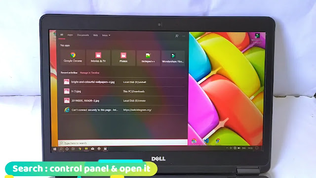 open  control panel how to calibrate laptop screen windows 10