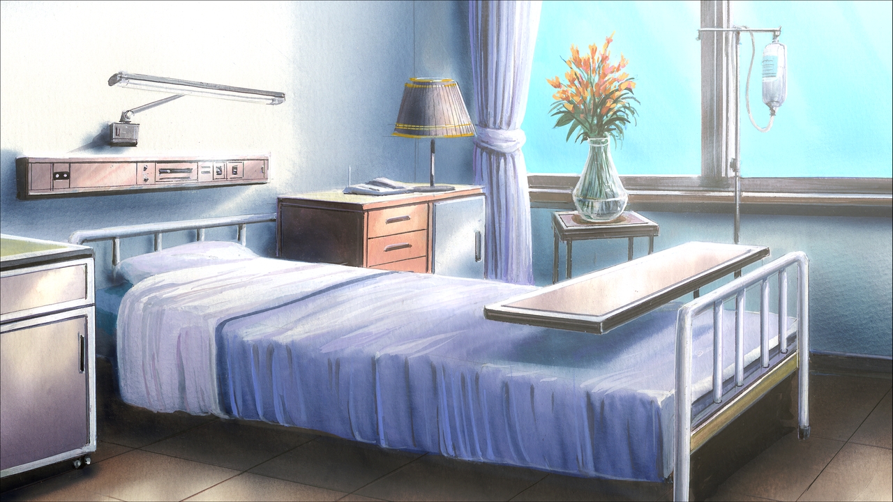 Anime Landscape: Anime Hospital Bedroom Background