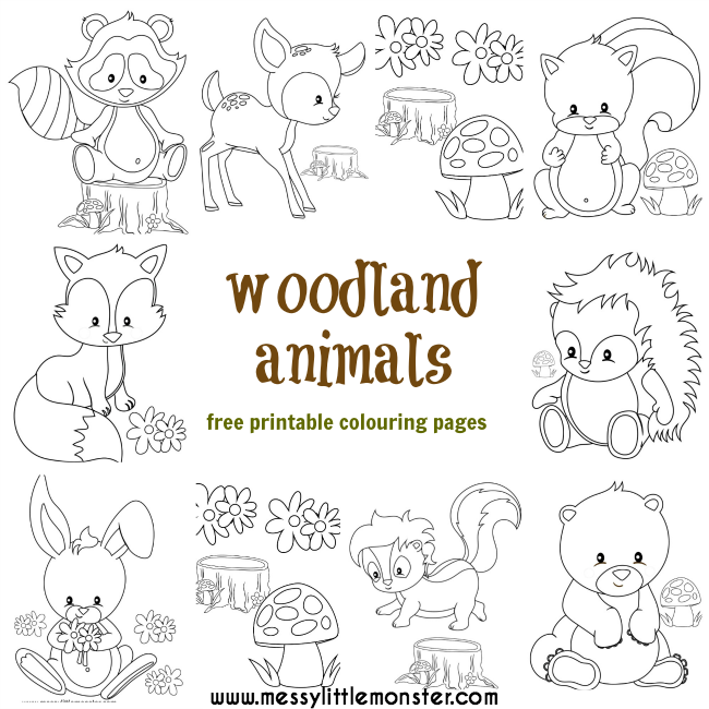 Free Printable Woodland Animal Template Printable Templates