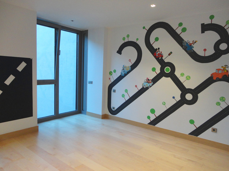 decopared: Mural Disney coches para dormitorio infantil