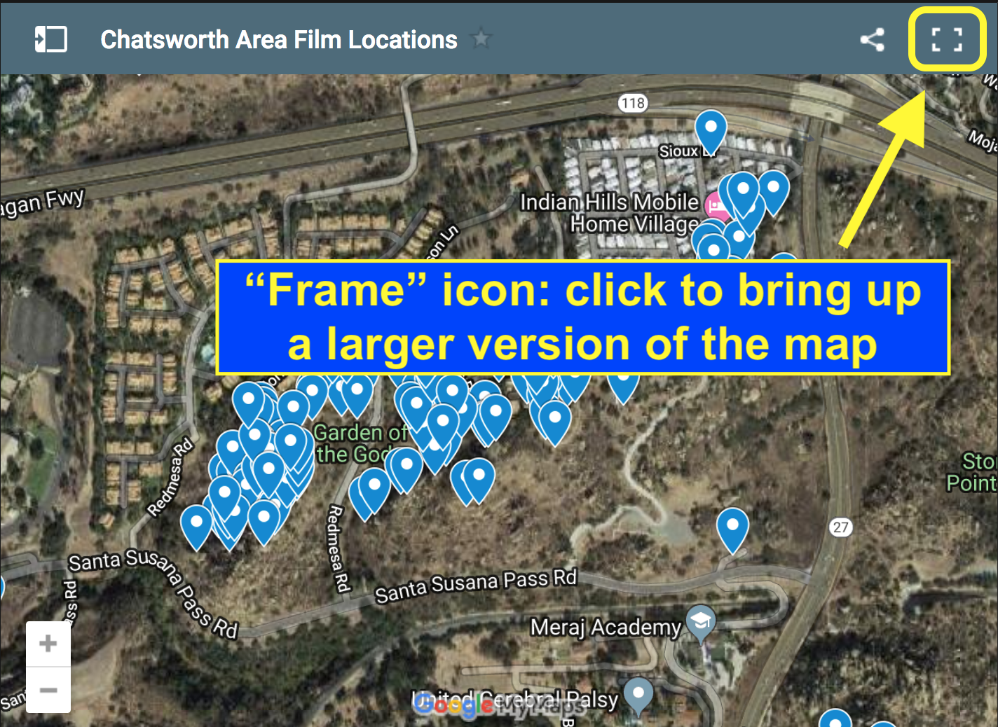 Iverson Movie Ranch: Interactive map of the Iverson Movie Ranch