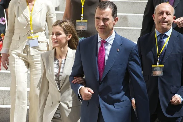 Prince Felipe and Princess Letizia visited Archaelogical Museum in Madrid