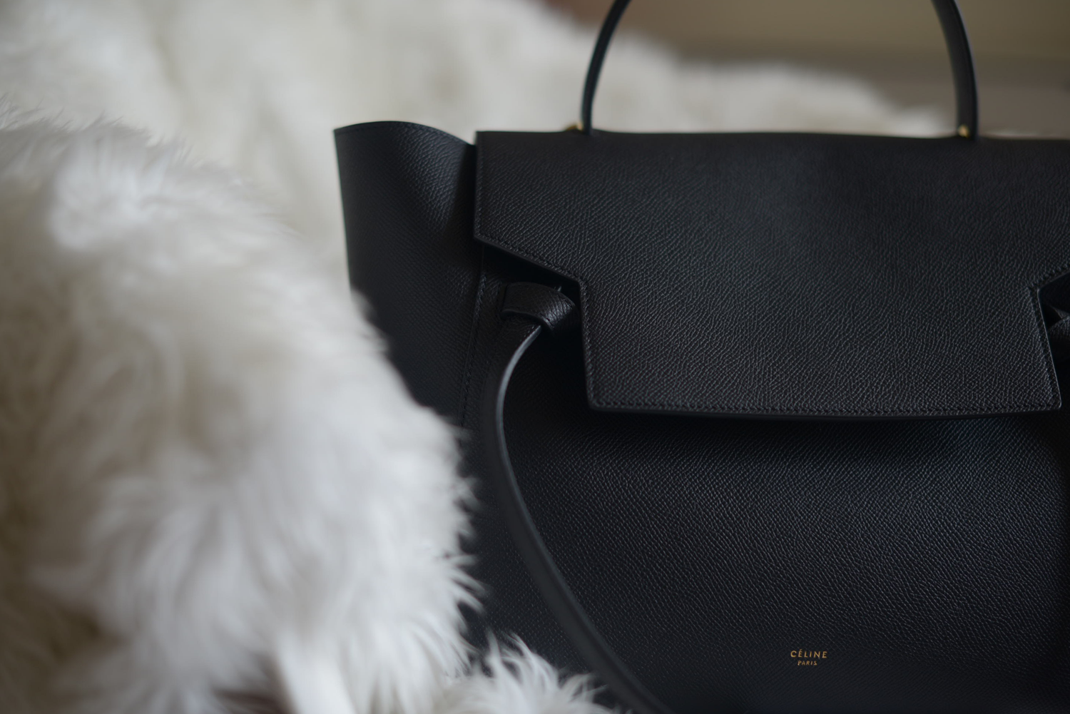 Celine Belt Bag Black Grained Leather | FOREVERVANNY.com