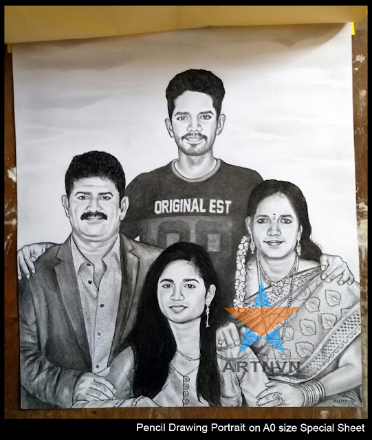 Top Best Professional Photo Portrait Pencil Drawing Graphite Charcoal Sketch Artist in Hyderabad Telangana INDIA