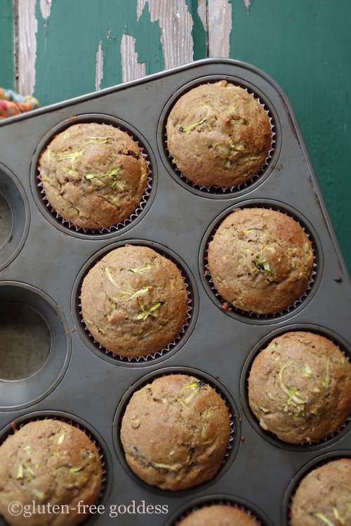 Gluten-Free Goddess Flaxseed Zucchini Muffins