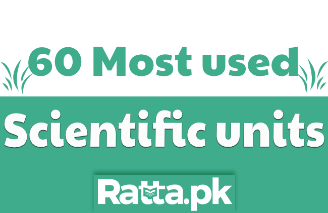 60 Most Commonly Scientific Units and Their Names