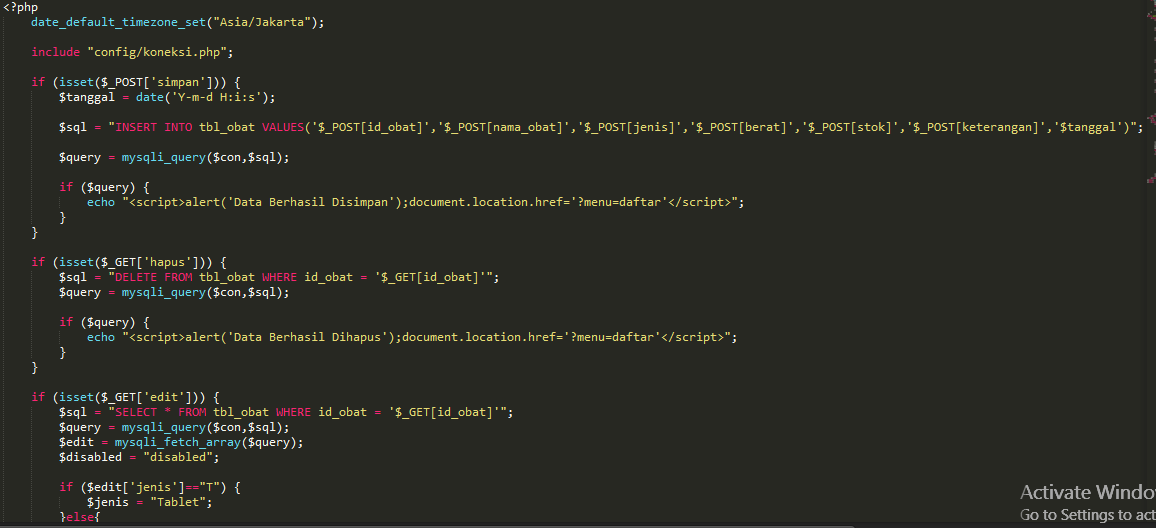 Tutorial crud php native