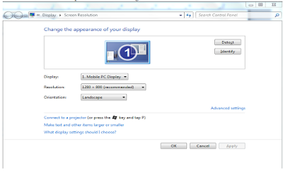 display resolution setting orientation