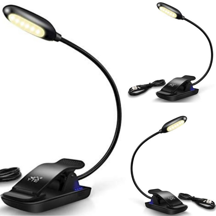 YTE LED Lights: Rechargeable Clip-On Desk Reading Lamp