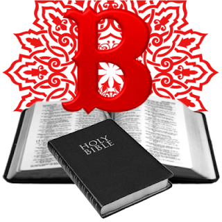 Abecedario Rojo con Biblia. Red Alphabet with a Bible.