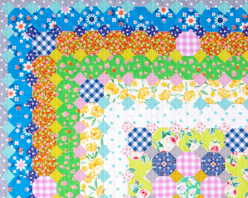 June Dyson Coverlet - Handmade Patchwork Quilt © Red Pepper Quilts 2021