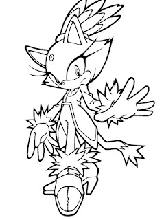Blaze the Cat – Sonic Coloring Pages printable for free