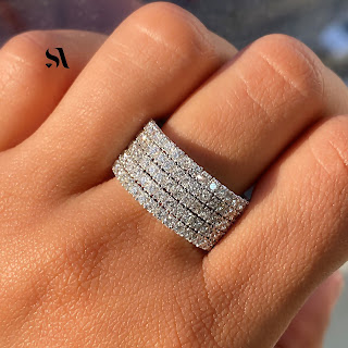 5 Row Diamond Ring