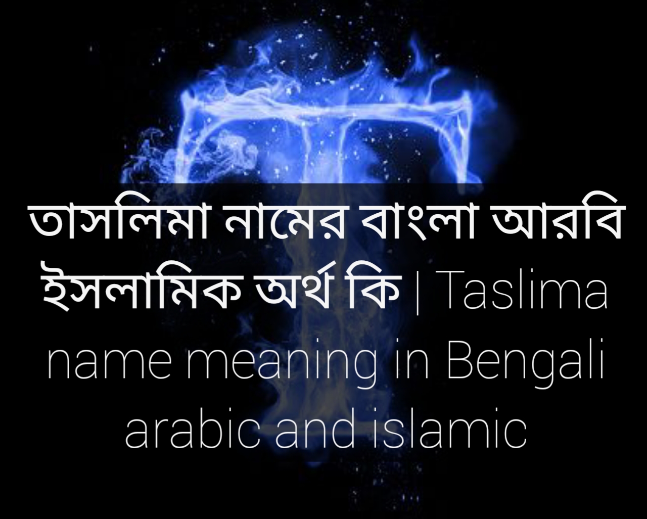 তাসলিমা নামের বাংলা আরবি ইসলামিক অর্থ কি Taslima name meaning in