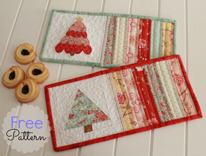 haar Troosteloos parachute Free Pattern- Christmas Mug Rugs - Threadbare Creations