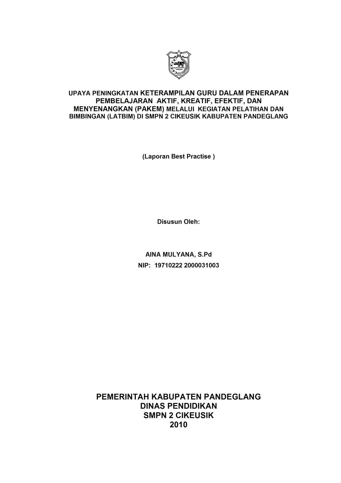 Contoh Laporan Umpan Balik Dari Siswa 3 Orang Guru Dengan