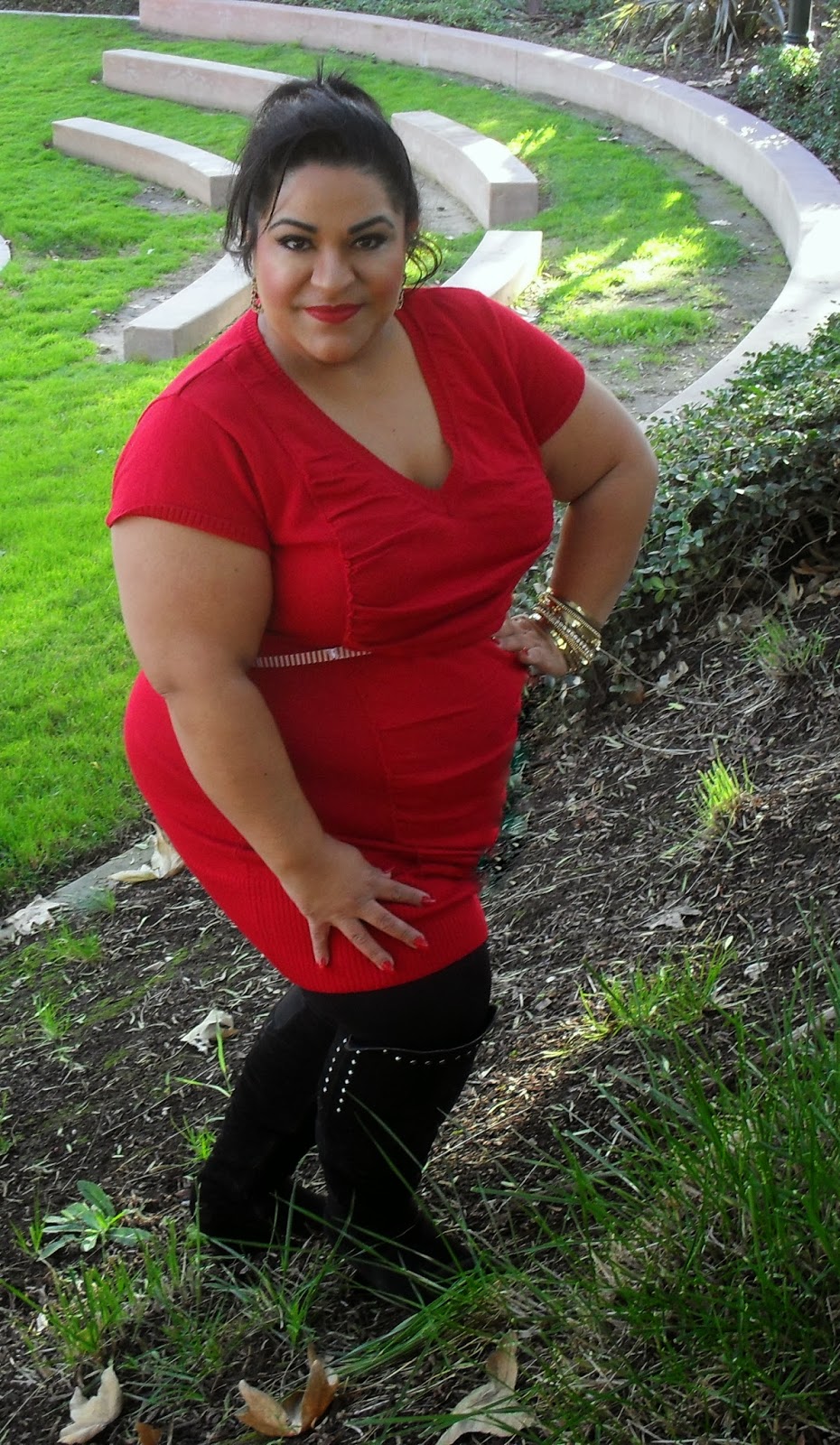 Lady In Red Outfit Of The Day Bbwgeneration