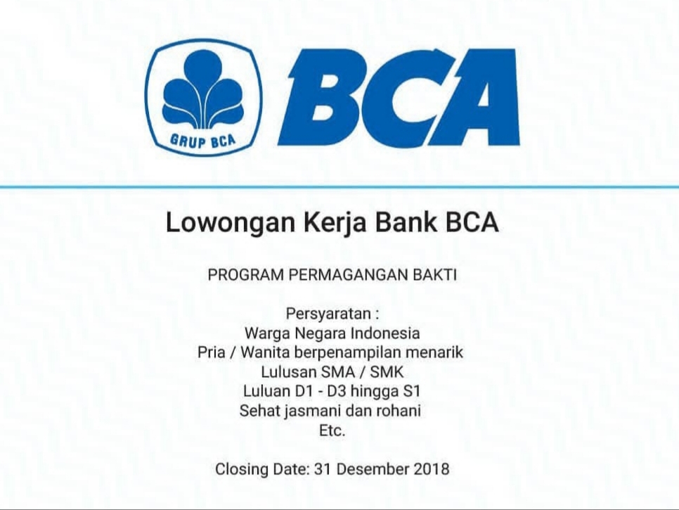 Pengalaman Seleksi Magang Bakti BCA 🖤