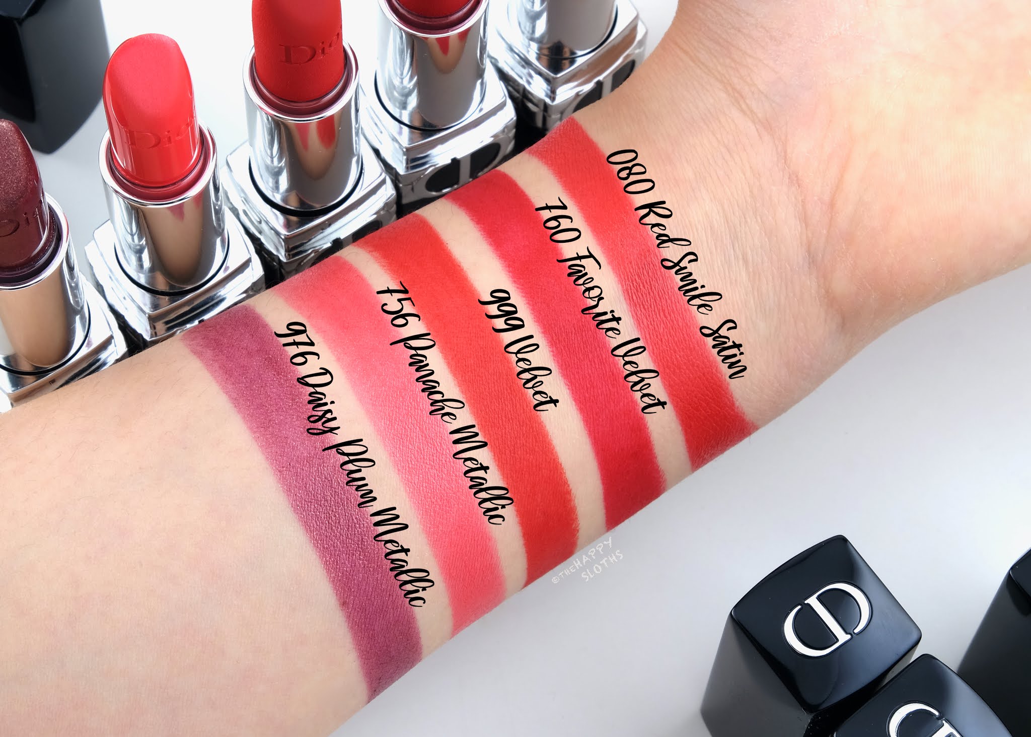 dior rouge swatch