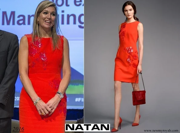 Queen Maxima wore Natan Dress Edouard Vermeulen Fall-Winter 2016