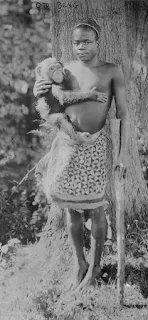 Ota Benga the human exhibited in the Bronx Zoo