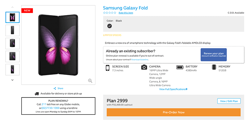 galaxy fold pre order