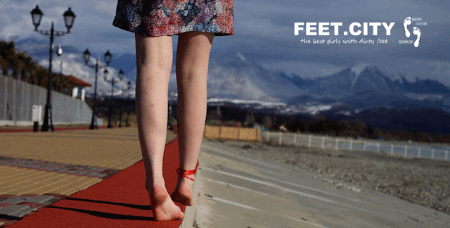 Girl Barefoot Biking Near The Winter Sea 👣 By Feet City