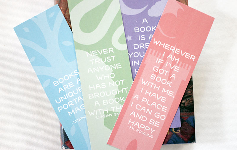 Free Printable Bookmarks with Quotes from Authors You Love Sunny Day Free Printable Bookmarks with Quotes from Authors You Love Sunny Day