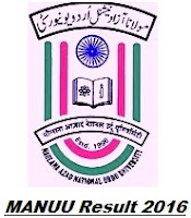 Maulana Azad National Urdu University MANNUU Result 2016
