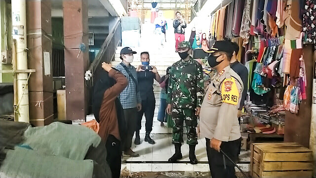 Kapolres dan Dandim Lotim Tinjau Persiapan New Normal di Pasar Masbagik