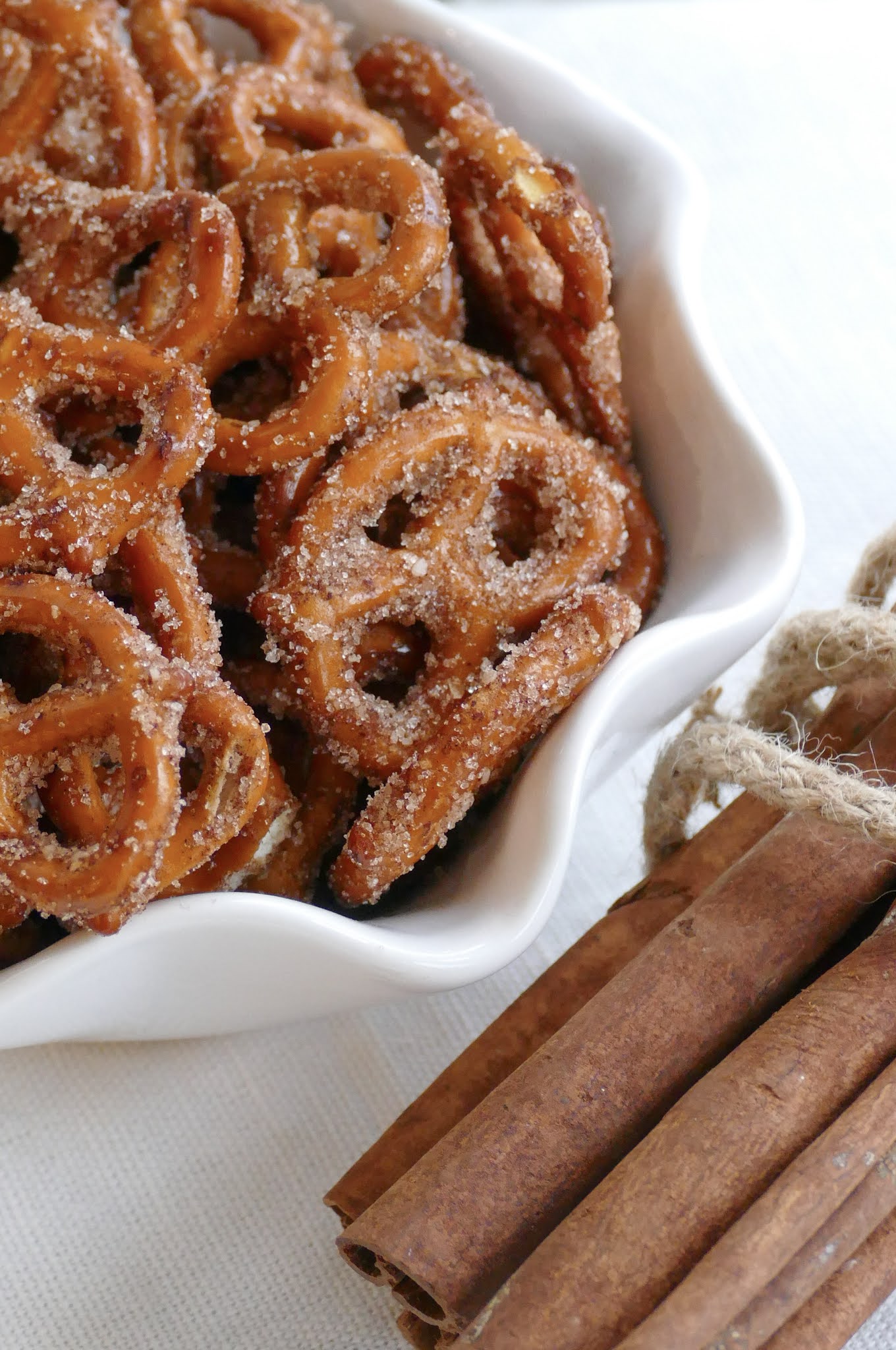 Easy Four Ingredient Baked Cinnamon Sugar Pretzels Recipe