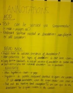 Notes on adding annotations and hearing the annotations