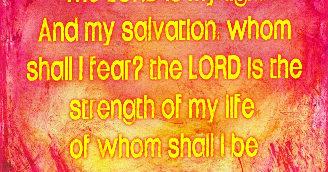 Psalms 27:1 - Fancy Heart Poster And Font Verses