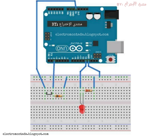 التعرف على الجمل الشرطية if | التحكم في مصباح عن طريق Push Buttom | دورة تعلم برمجة الأردوينو الدرس الخامس Arduino (if)