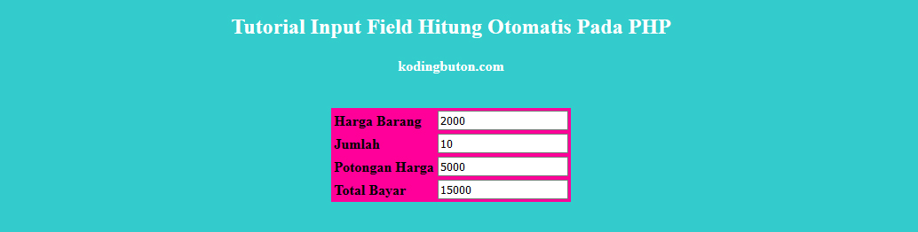 source code menghitung total dan subtotal di php source code menghitung total dan subtotal di php