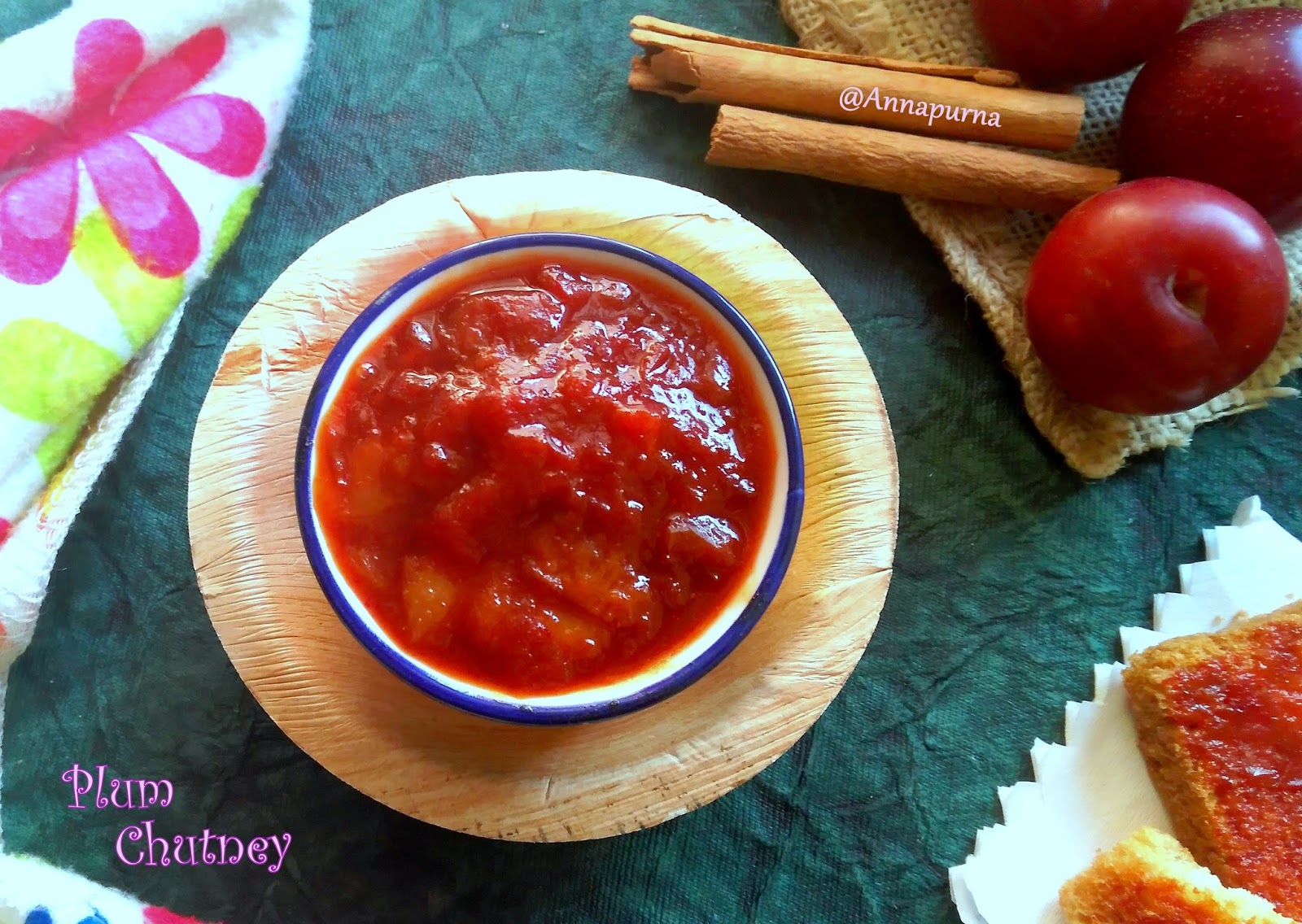 Annapurna Aloo Bukhare Ki Chutney / Fresh Plum Chutney