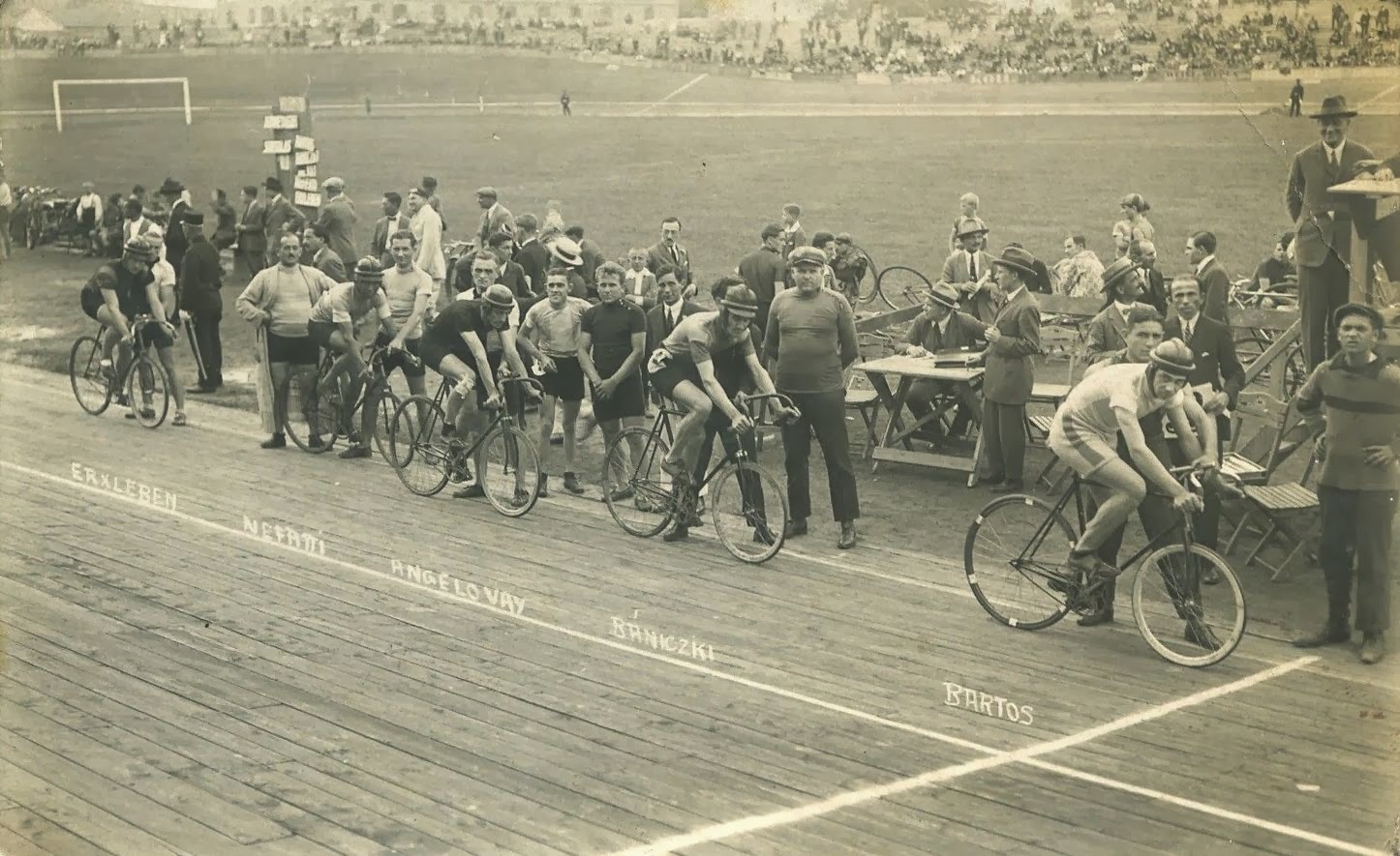 Fast is fast...: Velodrome racing during the 1920s in Hungary.