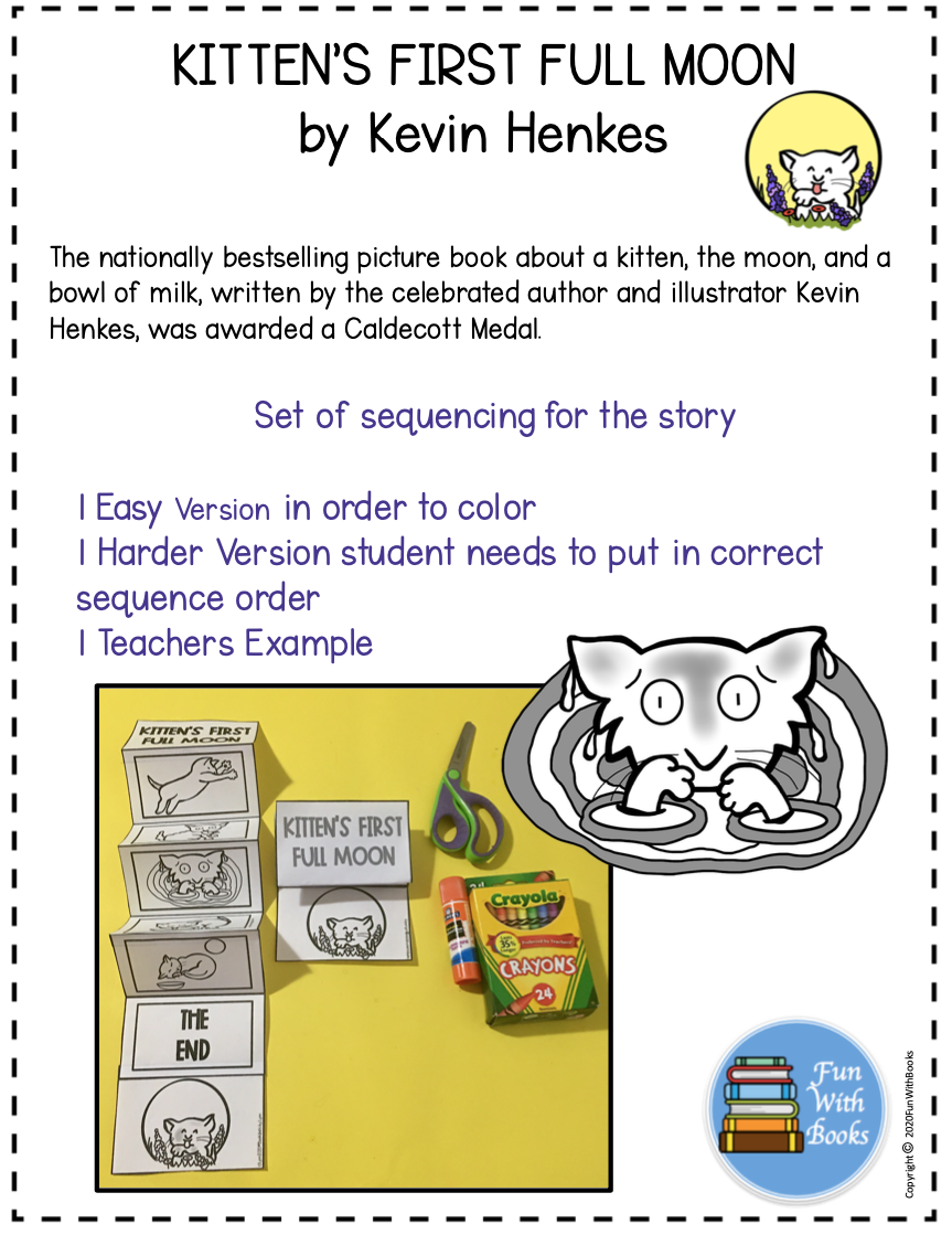 KITTEN'S FIRST FULL MOON SEQUENCING ~ Book Units by Lynn