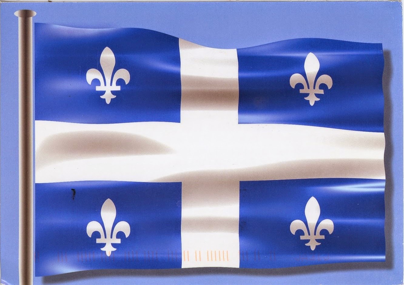 The World in my Mailbox (actually 2 Mailboxes) The flag of Quebec, the