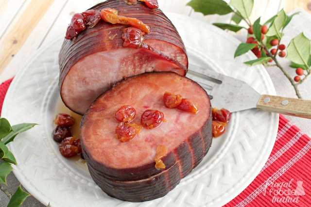 This easy to make Cherry Allspice Glazed Slow Cooker Ham is slow cooked all day in a simple & flavorful glaze.