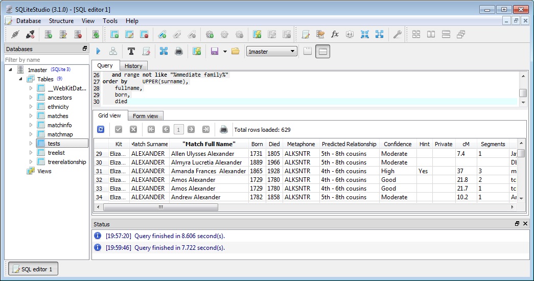 running query in sqlpro for sqlite running query in sqlpro for sqlite