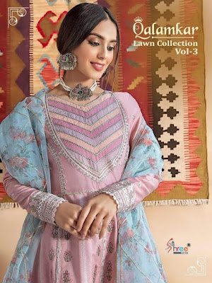 Shree Fab Qalamkar Lawn Coll-3 Pakistani Suits