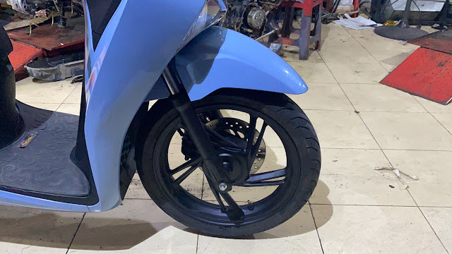 Sơn xe Honda Sh màu xanh biển cực đẹp. - SƠN XE SÀI GÒN