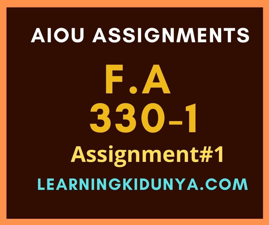 solved assignment code 330